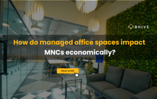 How do managed office spaces impact MNCs economically?