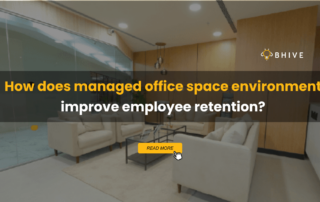 How does managed office space environment improve employee retention?