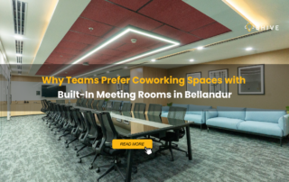 Coworking space with built-in meeting rooms in Bellandur at BHIVE Premium Bellandur, featuring a modern conference room with 24-seat setup and premium interiors