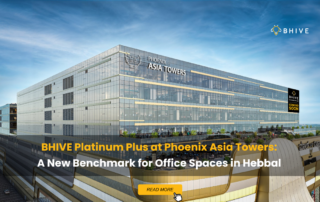 BHIVE Platinum Plus at Phoenix Asia Towers Hebbal premium managed office space building exterior Bangalore