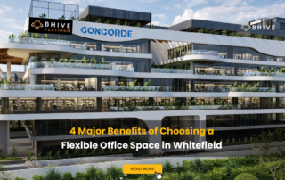 BHIVE Platinum Concorde Whitefield Campus premium flexible office space building in Whitefield Bengaluru with modern workspace infrastructure and landscaped exterior