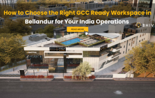 BHIVE Premium Bellandur campus workspace showcasing rooftop amenities and modern GCC ready office infrastructure in Bangalore ORR