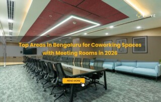 Modern meeting room inside a Bengaluru coworking space for business meetings and team collaboration in 2026