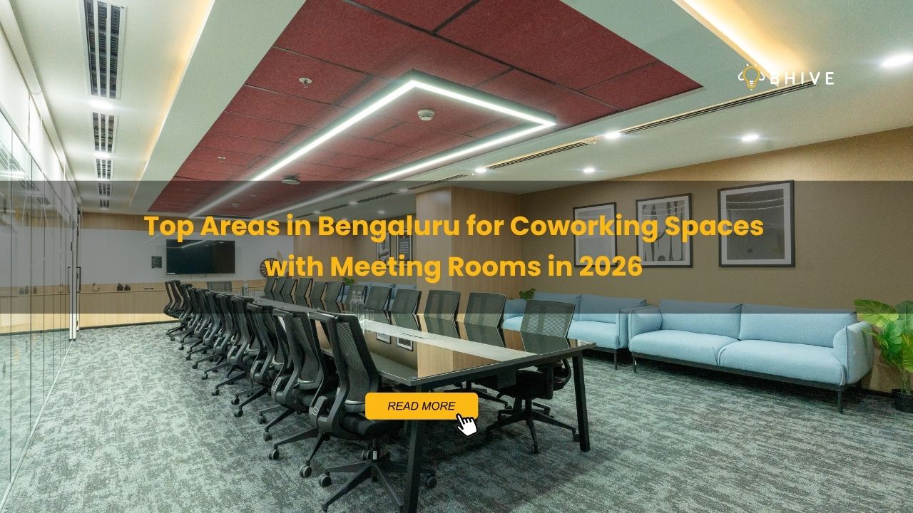 Modern meeting room inside a Bengaluru coworking space for business meetings and team collaboration in 2026